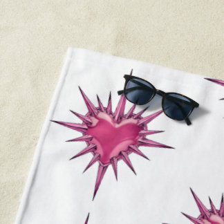 Serviette de plage Cybersigilisme Cœur Barbelé Ros