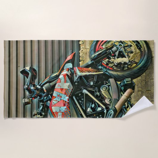 Serviette De Plage Cycle moteur (Devant)