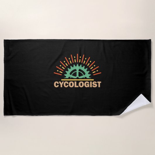 Serviette De Plage Cycologiste (Devant)