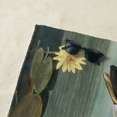 Serviette De Plage cygne audubon cygnes d'eau blanche (En situation)