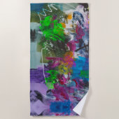 Serviette De Plage Cyuberpunk Abstrait 2 (Devant)