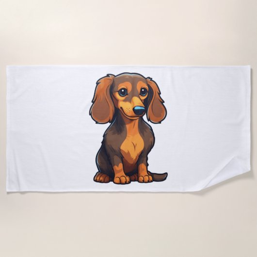 Serviette De Plage Dachshund 3 (Devant)