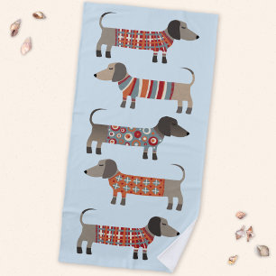 Serviette De Plage Dachshund Chien Saucisse