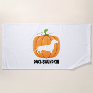 Serviette De Plage Dachshund Halloween Chien
