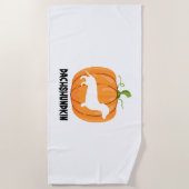 Serviette De Plage Dachshund Halloween Chien (Devant)