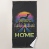 Serviette De Plage Dachshund Long Silhouettes, Longer Shadows Of Love (Devant)