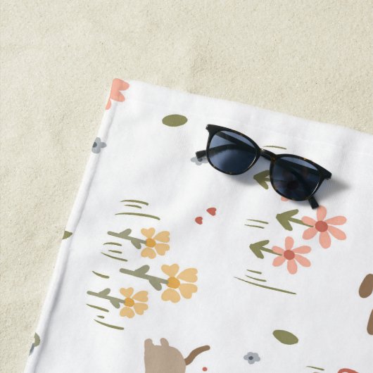 Serviette De Plage Dachshund Lover Weiner Chien Saucisse Chien Fleur (En situation)