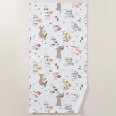 Serviette De Plage Dachshund Lover Weiner Chien Saucisse Chien Fleur  (Devant)