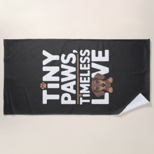 Serviette De Plage Dachshund Petites Pattes, Amour Intemporel