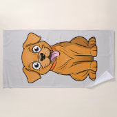 Serviette De Plage Dactylographie de la plage pour chiens splendides (Devant)