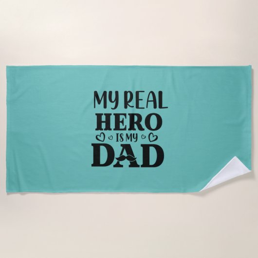 Serviette De Plage Daddy Don Mon Vrai Héros Est Mon Héros (Devant)