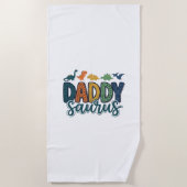 Serviette De Plage Daddy Saurus Papa Dinosaure Mignon Conception de V (Devant)