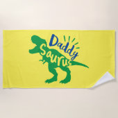 Serviette De Plage Daddy Saurus T-Rex Silhouette (Devant)
