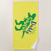 Serviette De Plage Daddy Saurus T-Rex Silhouette (Devant)