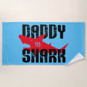 Serviette De Plage Daddy Shark Worn Graphic (Devant)