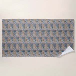 Serviette De Plage Daffodiles Abstraits