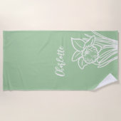 Serviette De Plage Daffodique de printemps (Devant)