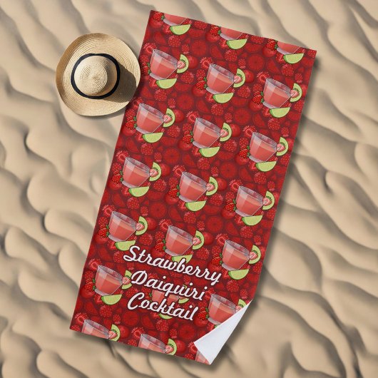 Serviette De Plage Daiquiri aux fraises