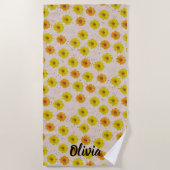 Serviette De Plage Daisy floral bouquet (Devant)