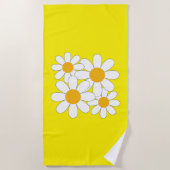 Serviette De Plage Daisy Lumineuse et Audacieuse (Devant)