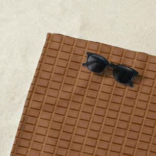 Serviette De Plage dalle de chocolat Brown à motif