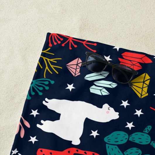 Serviette de plage d'alpaga (En situation)