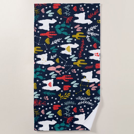 Serviette de plage d'alpaga (Devant)