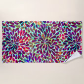 Serviette De Plage Damas coloré oriental (Devant)