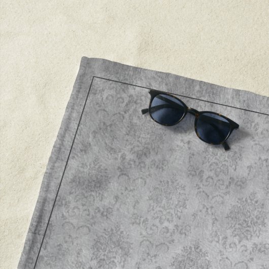 Serviette De Plage Damas de libellule violette (En situation)