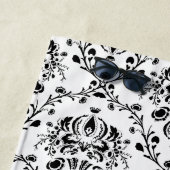 Serviette De Plage Damask blanc et noir (En situation)