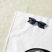 Serviette De Plage Dame et hibou nocturne (En situation)
