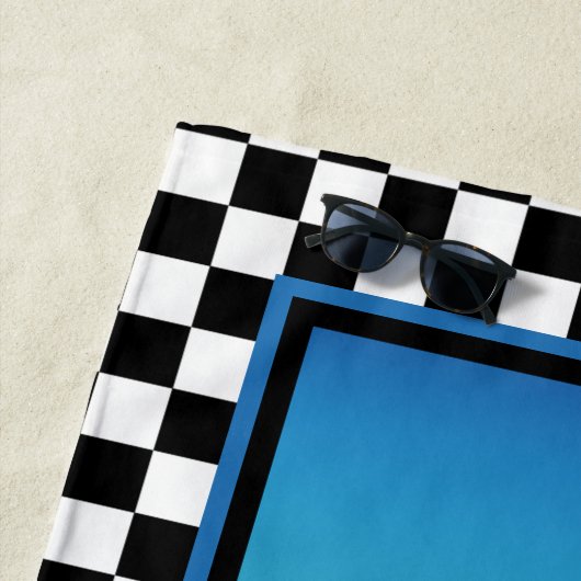 Serviette De Plage Damier de Motocross (En situation)