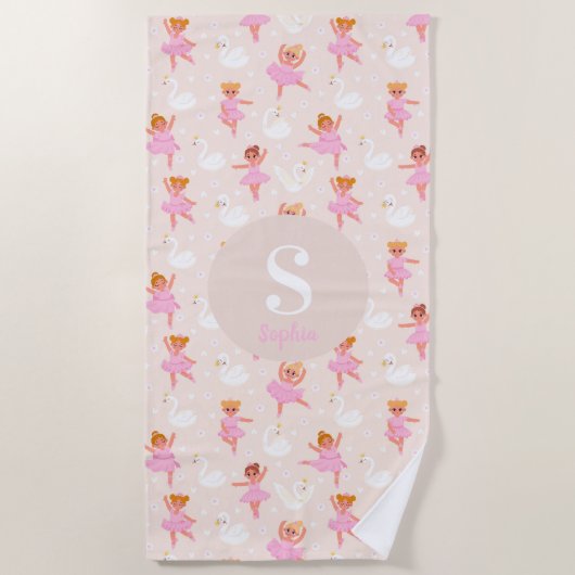 Serviette De Plage Dancer Swan Personalized (Devant)