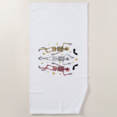 Serviette De Plage Dancing Skeleton Halloween (Devant)
