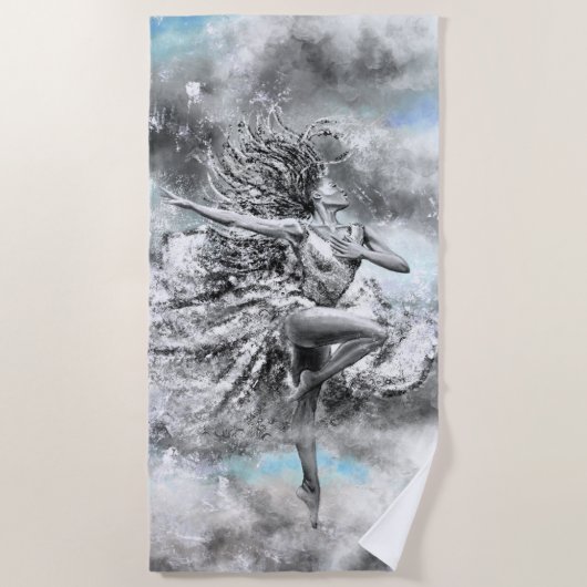 Serviette De Plage Dancing Woman Beach Towne (Devant)