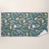 Serviette De Plage Dandelion Floral Weed Motif (Devant)