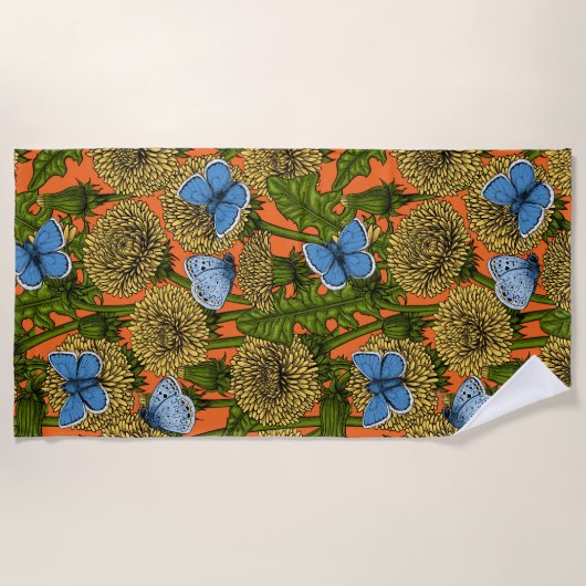 Serviette De Plage Dandelion medow (Devant)