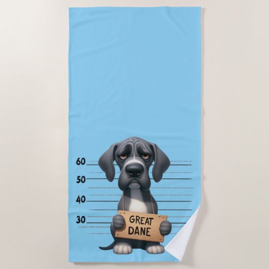 Serviette De Plage Danois géant coquin (Devant)