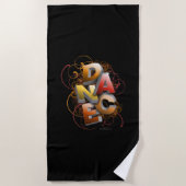 Serviette De Plage Danse 3D (automne) (Devant)