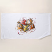 Serviette De Plage Danse 3D (automne) (Devant)