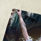 Serviette De Plage Danse de ballet dans un Tutu bleu (En situation)