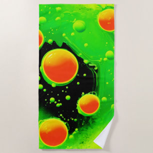 Serviette De Plage Danse de bulle néon électrique