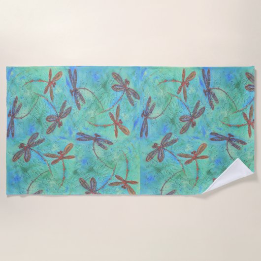 Serviette De Plage Danse de libellule (Devant)