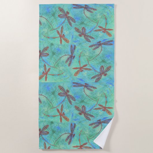Serviette De Plage Danse de libellule (Devant)