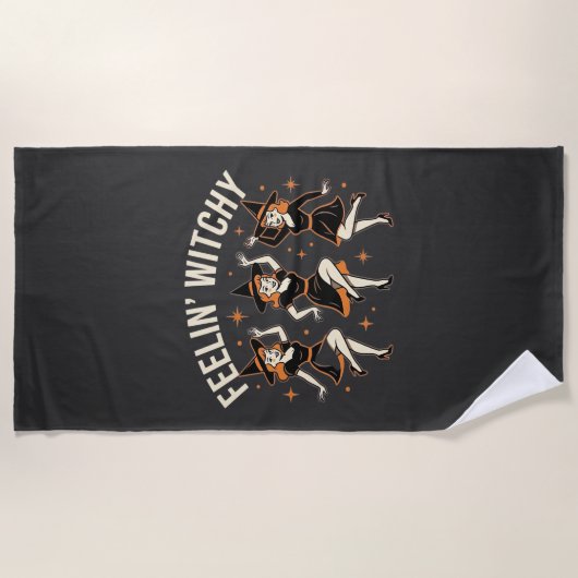 Serviette De Plage Danse de sorcière Halloween Feelin 'Witchy (Devant)