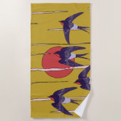 Serviette De Plage Danse des hirondelles (Devant)