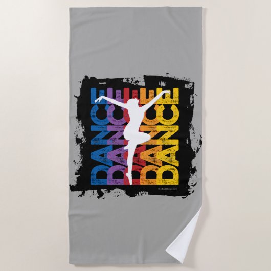 Serviette De Plage Danse et Lettres (Devant)