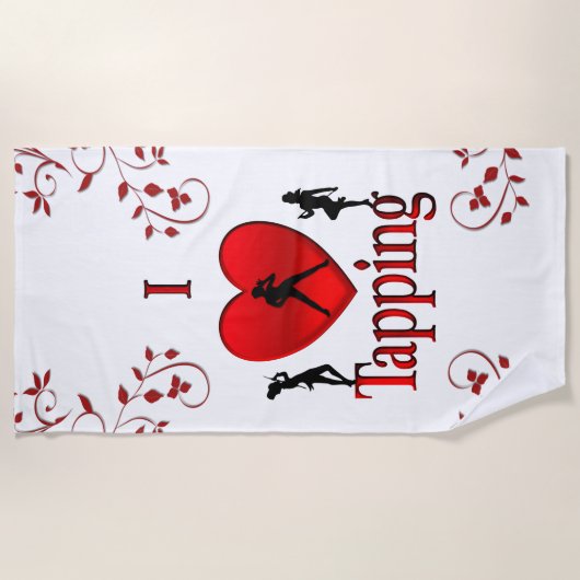 Serviette De Plage Danse I Heart Tap (Devant)