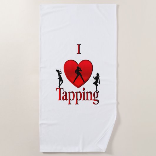 Serviette De Plage Danse I Heart Tap (Devant)