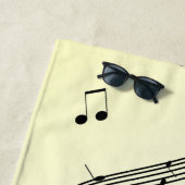 Serviette De Plage Danse Jazz Musique Jaune (En situation)